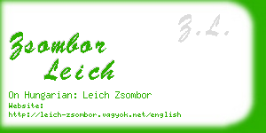 zsombor leich business card